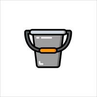 A bucket icon on a white background vector