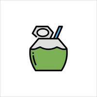 A green drink with a straw and a straw vector