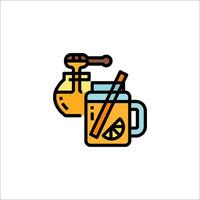 A jar of lemonade and a pitcher of tea vector