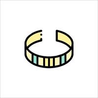 An illustration of a bracelet with a barcode vector