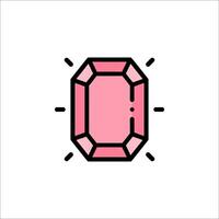 A pink diamond icon on a white background vector