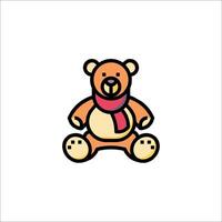 A teddy bear with a scarf on its head vector