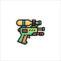 A colorful gun icon on a white background vector