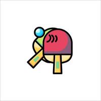 A colorful ping pong ball icon on a white background vector