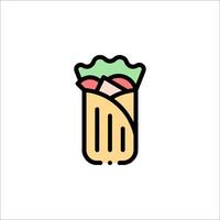 A simple icon of a sandwich with lettuce and tomato vector