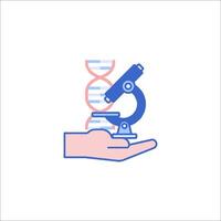 Dna testing laboratory icon illustration vector