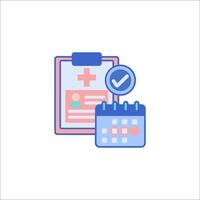 Medical appointment icon illustration vector