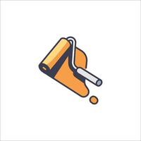 A paint roller icon on a white background vector