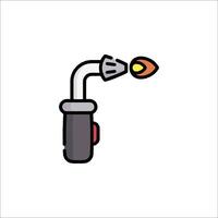 A gas torch with a flame coming out of it vector