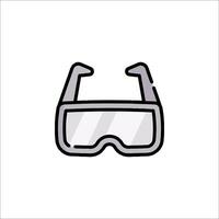 A pair of goggles on a white background vector