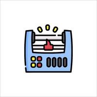 A machine with a light on it vector