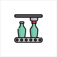 Bottle filling machine icon illustration vector