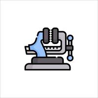 A blue and white machine with a blue handle vector