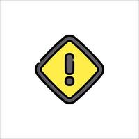 Warning sign icon isolated on white background vector