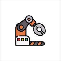 A robot arm with a wrench on it vector