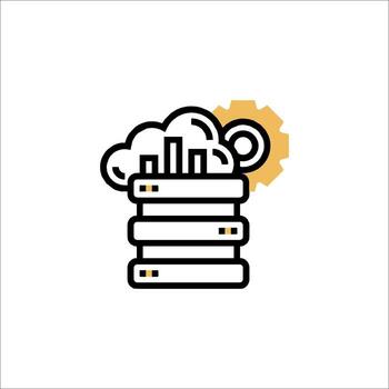Cloud computing icon vector