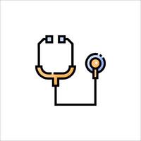 A stethoscope icon on a white background vector