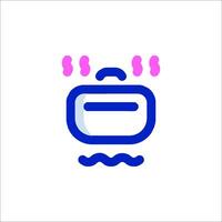 A blue and pink icon of a microwave vector
