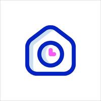 A house with a heart on it vector