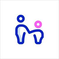 A man and woman are holding hands in a line vector