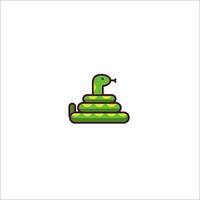 A snake is sitting on top of a stack of coins vector