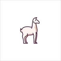 A llama is standing in a line on a white background vector