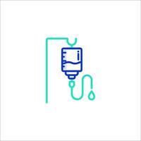 A drip icon with a drop of blood vector