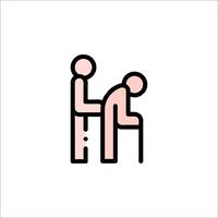 A man sitting on a chair with a man sitting on his lap vector