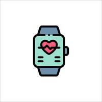 A watch with a heart on it vector