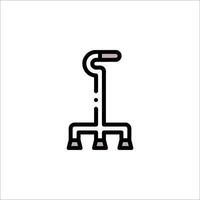 A black and white icon of a pipe vector