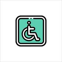 A wheelchair icon on a white background vector