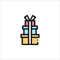 A stack of presents icon on a white background vector