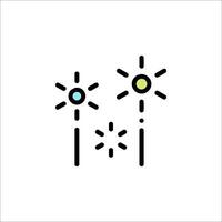 A simple line drawing of two flowers vector