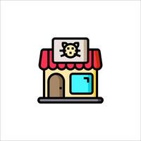 A cat shop icon on a white background vector