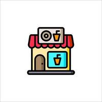 A small coffee shop icon on a white background vector