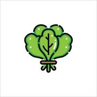 A green vegetable icon on a white background vector