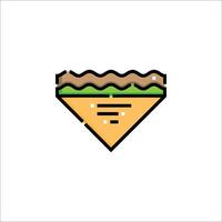 A slice of pizza icon on a white background vector