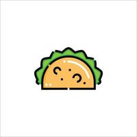 A taco icon on a white background vector