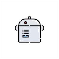 A cooking pot icon on a white background vector