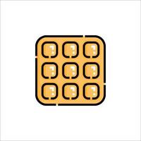 A square of squares with different shapes on it vector