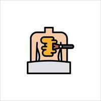 A man with a heart on his chest and a brush in his hand vector