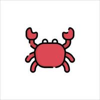 A crab icon on a white background vector