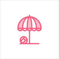 Beach umbrella icon illustration vector