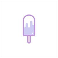 Ice cream icon with purple and white background vector