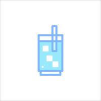 A drink with a straw and a straw in it vector