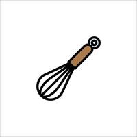 A whisk icon on a white background vector