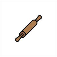 Rolling pin icon in a flat style vector
