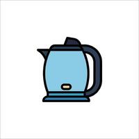 A blue electric kettle icon on a white background vector
