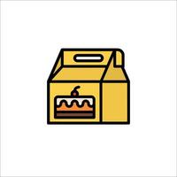 A cake box icon on a white background vector