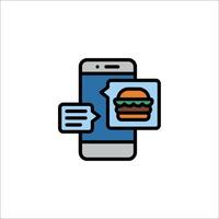 A hamburger icon on a smartphone vector